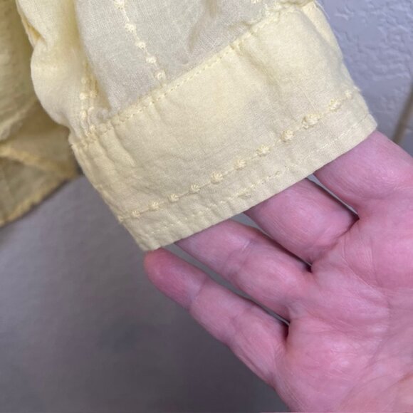 Westport Plus Size Butter Yellow Long Sleeve Button Up Shirt- Size 3X - Picture 4 of 11